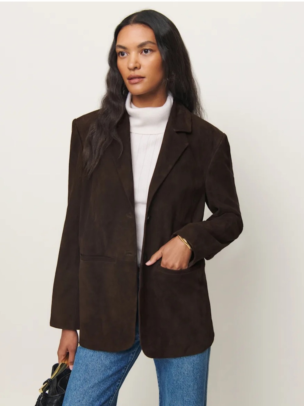Reformation Veda Leon Suede Blazer
